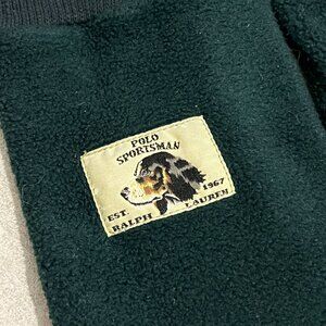 Vintage POLO Sportsman Ralph Lauren Dark Green Fleece Gloves